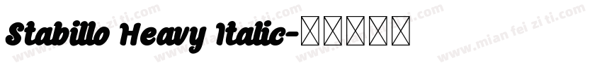 Stabillo Heavy Italic字体转换